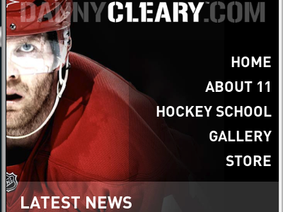 Responsive Dannycleary.com css3 design detroit development hockey mobile responsive web
