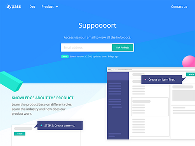 Support website concept