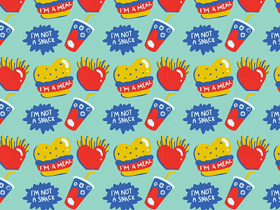 Meal Deal branding food app food illustration illustration illustrator pattern pattern design procreate repeating pattern seamless pattern