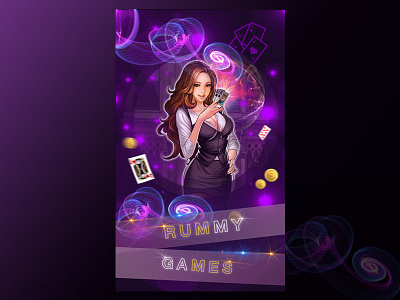 Rummy Games banner ad games illustrator photoshop rummy