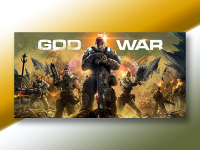 New God Of War Gamming Banner add banner banner ad design illustrator photoshop