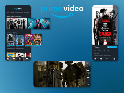 Prime Video Redesign amazon amazon app amazon video app design figma films ui ux