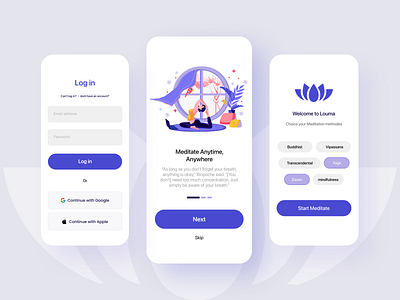Louma Meditation dailyui fit fittnes health care healthy meditation mobile ui yoga