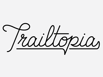 Trailtopia Rough 1 backpacking hiking lettering logo trail