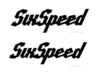 Updated SixSpeed Logo blackletter lettering logo minneapolis script sixspeed typography