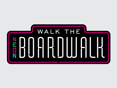 Neon Boardwalk lettering neon sign typography