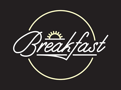 Breakfast Type breakfast lettering morning script sunrise typography