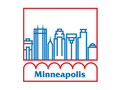 Minneapolis city downtown illustration minneapolis monoweight skyline thicklines