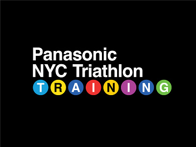 NYC Triathlon Training Jersey helvetica nyc signage subway triathlon typography vignelli