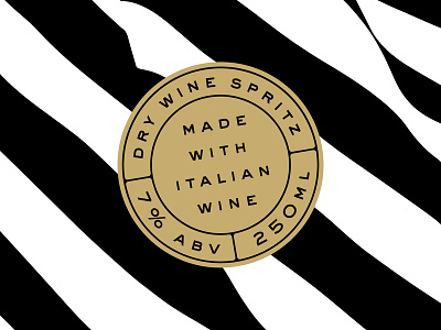 Spritzy badge packaging stamp wine