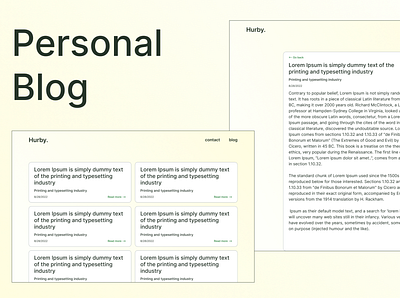 Personal blog blog design personal blog ui ux web web design