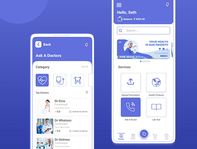 Health Application And Other Services Home Page design app design health app healthcare mobile design mobile ui ui uidesign ux