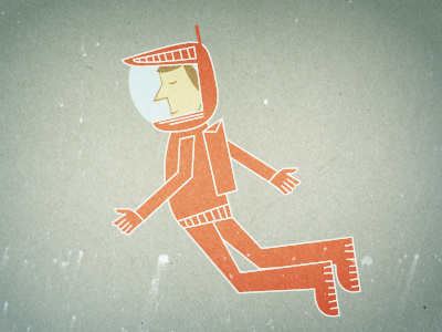 Astronaut astronaut blue custom drawing float green illustration red rocket space texture