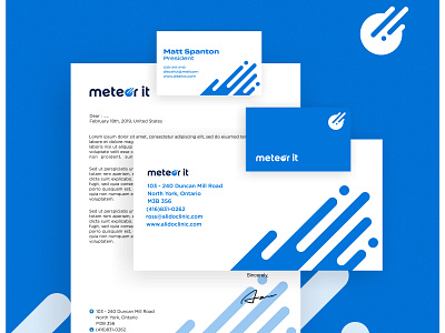 meteor IT technology branding design