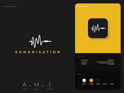 AM Sonorisation - Logo design brand branding design graphic design logo ui