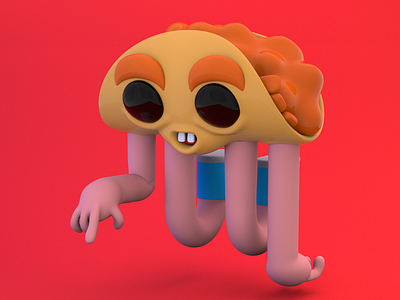 Taquito Boy 3d 3dmodel abrahambarrera character food model substancepainter taco zbrush