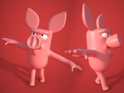 Chorizo just wants to fly 3d abrahambarrera animal cartoon character chorizo flyer model pig pork substancepainter toon toy zbrush