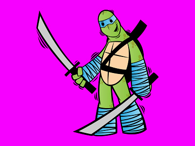 Leonardo TMNT cartoon sketch teenage mutant ninja turtle tmnt toon turtle