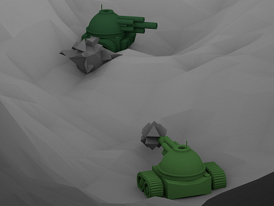 Tank War 3d ab abrahambarrera cinema4d model tanks war