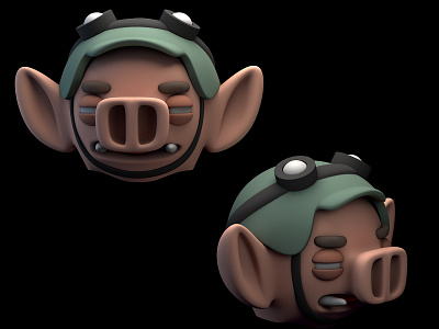 Army Pigs 3d ab abrahambarrera animal cartoon character cinema 4d cinema4d model toon