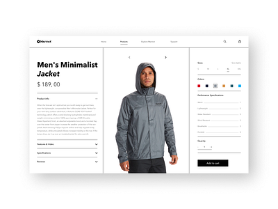 E-commerce Jackets card card concept design e commerce typography ui ux web