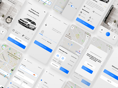 Carsharing Mobile app Concept car rent carsharing concept design mobile mobile app typography ui ux webdesign