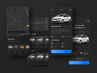 Mobile app concept Carsharing concept design mobile mobile app typography ui ux web webdesign