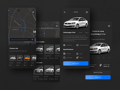 Mobile app concept Carsharing concept design mobile mobile app typography ui ux web webdesign