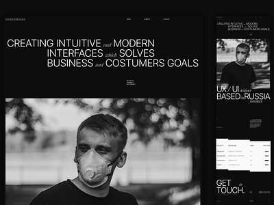 DESIGNER PORTFOLIO brutalism concept design minimalism portfolio typography ui ux webdesign website