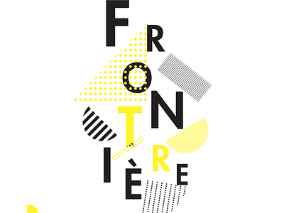 Frontière book cover flat fun futura graphic design illustration logo shapes texture typography vector