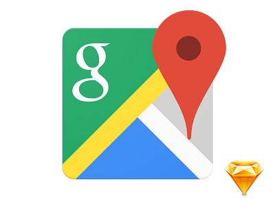 Google Maps — Sketch Icon (Freebie) android app design free freebie google google maps icon maps material design product sketch