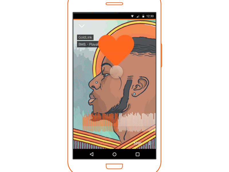 SoundCloud - Swipe & Like android app framer framerjs interaction like mobile prototype soundcloud swipe ui ux
