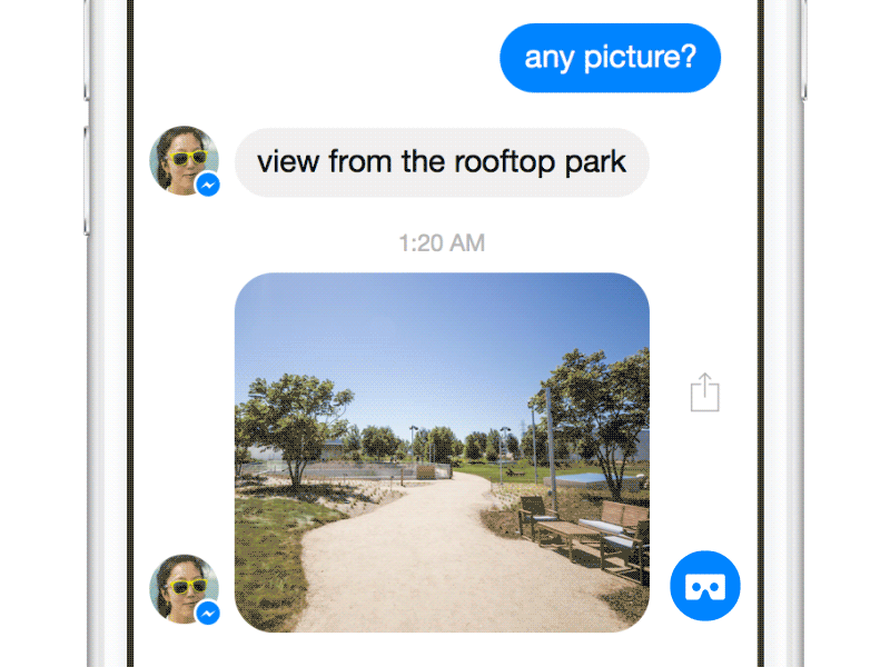 Facebook Messenger VR app facebook iphone messenger oculus reality rift virtual vr