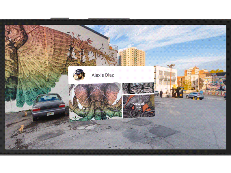 Google Street Art VR animation art framer framerjs gif google prototype street vr