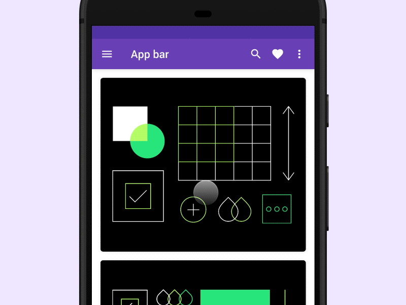 Fixed App Bar UIKit android design framer framerjs free freebie kit material pattern ui