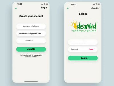 UI/UX Android Login page