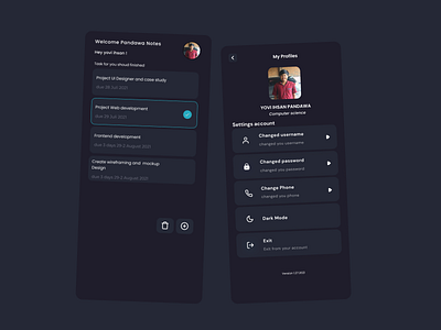 Pandawa Notes app design ui ux