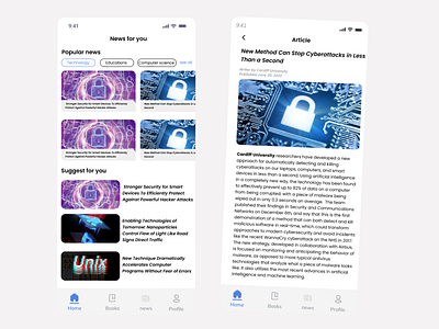 Blog and news app design mobile app ui ux