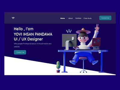 Portfolio header - UI Design website