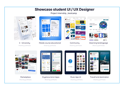 Gallery portfolio UI Design app design mobile app ui ux website