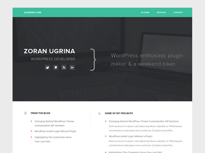 Zugrina Redesign batch flat portfolio wordpress