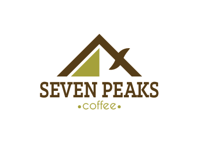 Seven Peaks Cofee cofee coffee logo mountain peak seven