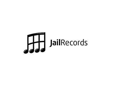 Jail Records bars jail label logo music note prison record records sound