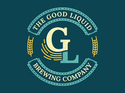 The Good Liquid beer brewing company emblem liquid monogram