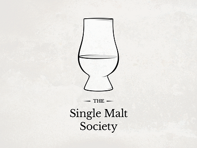 The Single Malt Society baskerville illustration lineart logo