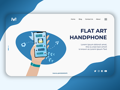 Flat Art Handphone Landing Page for Website art design designs flat graphic design graphic design graphicdesign handphone illustration illustrator landing page landing page design landingpage minimal vector web web design webdesign website website design