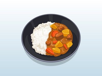 Vector Curry Rice app branding design icon illustration ui ux vector