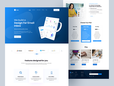 Saas Landing Page - Ui Design. branding clean design interface landing minimal product saas saas landing page softwer typhography ui ui design ux web website