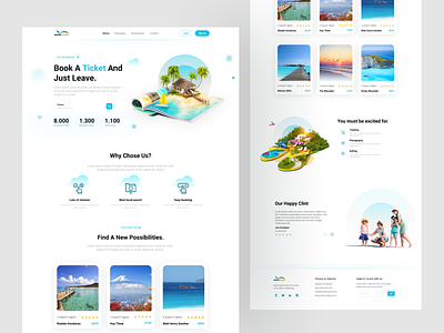 Web Design for Travel Agency Landing Page clean design landing landing page place png travel travel landing page travel webside ui ux web website
