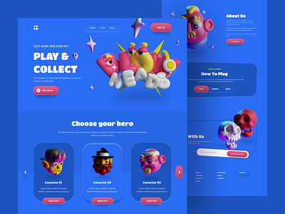 Blow Heads - NFT Game Landing Page Ui/Ux